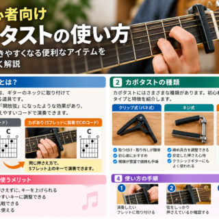 ギターのカポタストとは？初心者向けの使い方と選び方